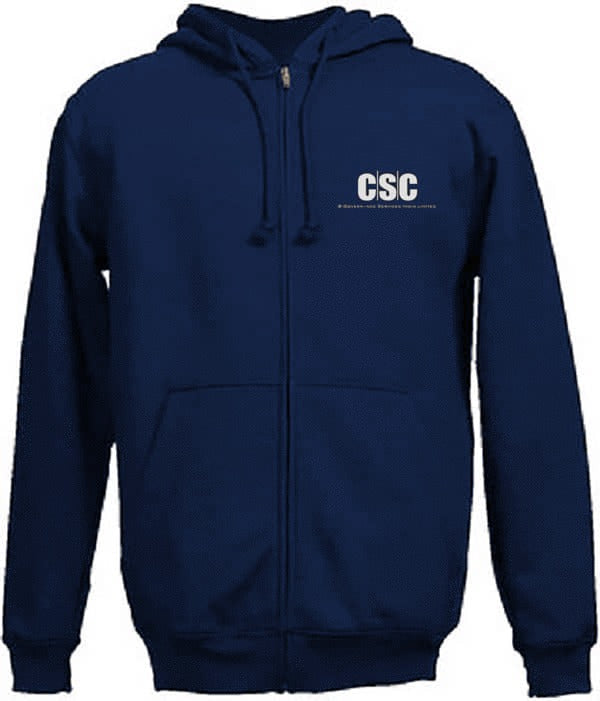 Sweatshirt jacket with a hood - dark blue