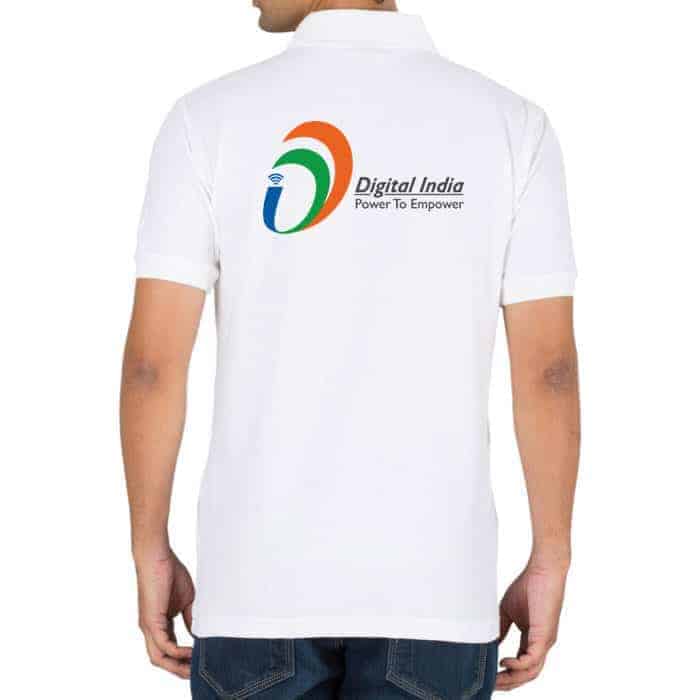 CSC Digital India Collar T Shirt