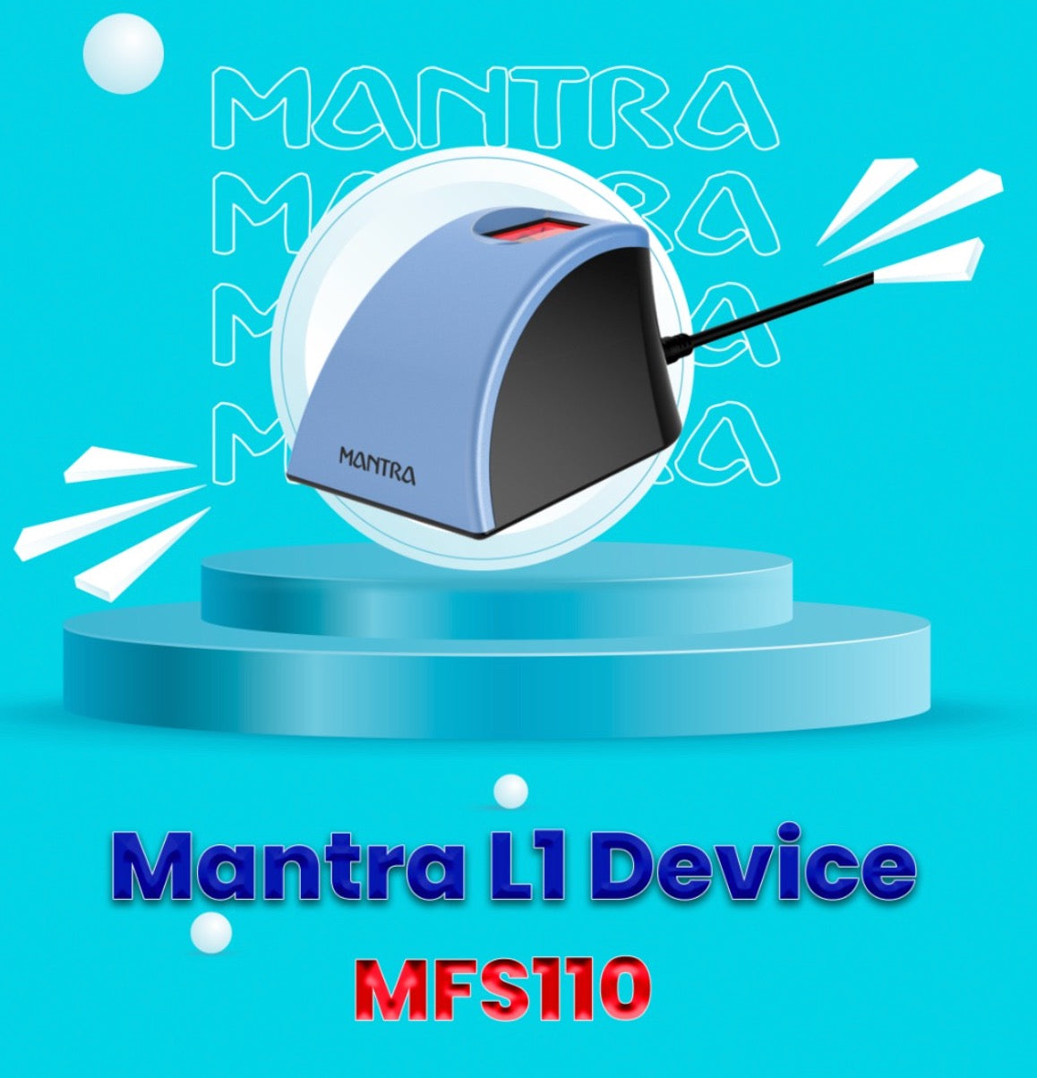 Mantra MFS 110 L1 Biometric Fingerprint Scanner | Aadhaar Authentication | Latest RD Service Update | High Security & Fast Scanning | Reliable & Durable