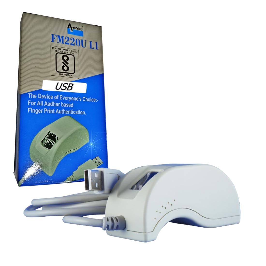 Startek FM220U L1 Single Fingerprint Biometric Thumb Scanner | 1 Year RD Service Registration