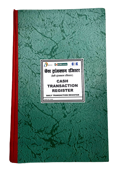 CSC IDBI Bank BC Daily Cash Transaction Register Book