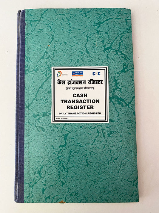 CSC Bank of India BC Daily Cash Transaction Register Book