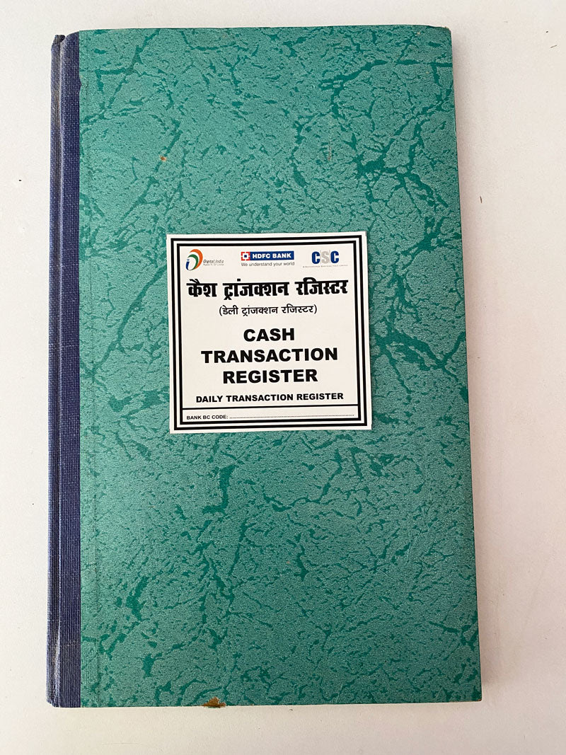 CSC HDFC Bank BC Daily Cash Transaction Register Book